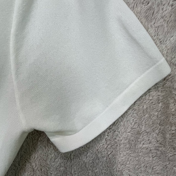 NWT Modern Citizen Jude White Wrap Knit S. Sleeve Top Sz XL Stretchy Front Tie - Picture 6 of 16